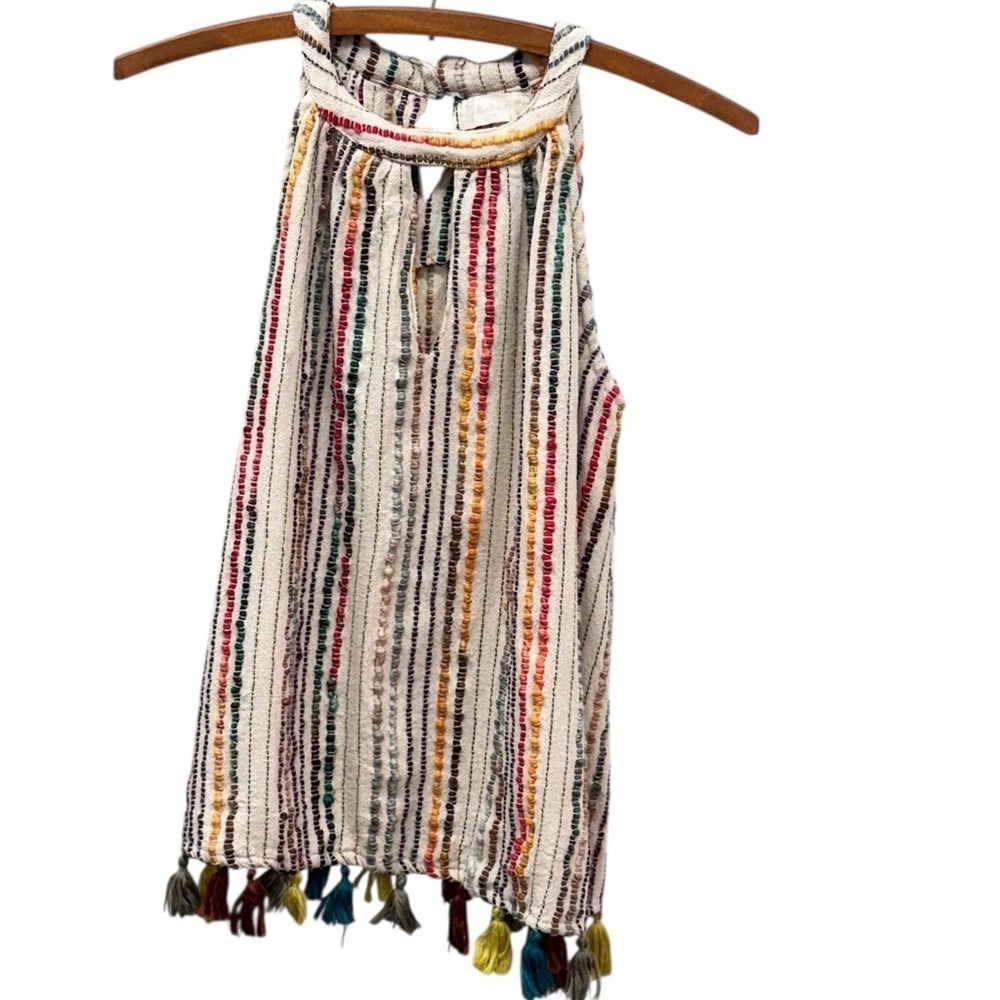 Altar’d State | Boho Woven Tank with Tassels